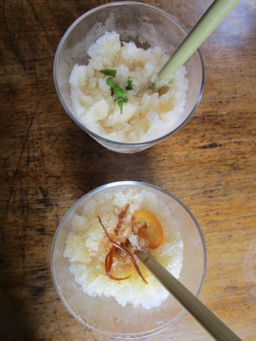 Granizadas de limón y de canela, recreadas por un evento dedicado a la cultura madrileña de nieve que tuvo lugar en el Museo de Madrid, dentro del GastroFestival 2020.